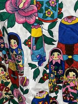 Vintage Matryoshka Russian Nesting Doll Curtains Panels