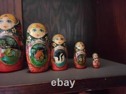 Vintage Matryoshki nesting dolls 10 pieces dated 1993