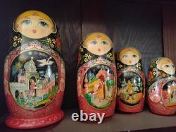 Vintage Matryoshki nesting dolls 10 pieces dated 1993