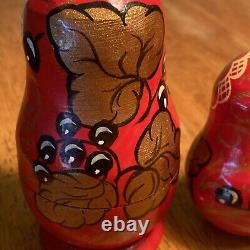 Vintage Nesting Dolls Gold Signed Rare (5 Piece)