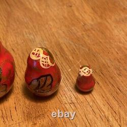 Vintage Nesting Dolls Gold Signed Rare (5 Piece)