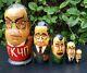 Vintage Nesting Dolls Russia Ussr Gang Of Eight Coup Matryoshka Kgb