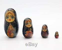 Vintage PALECH Style Russian Nesting Dolls 10pcs SET'RUSLAN I LUDMILA' Signed