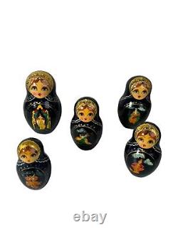 Vintage Rare 20 Pcs Matryoshka Russian Nesting Dolls Signed Cepzueb Nocag