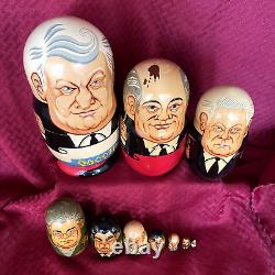 Vintage Russian Leaders Matryoshka Nesting Dolls 10