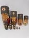 Vintage Russian Leaders Nesting Dolls With Rare Felt Hats, 10-piece Set, Euc