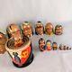 Vintage Russian Leaders Wood Matryoshka 14 Pieces Signed 1993 Moscow
