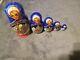 Vintage Russian Matryoshka Nesting Doll 5 Pc Hand Carved & Painted