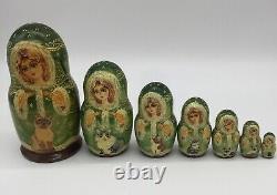 Vintage Russian Matryoshka Nesting Dolls ABT Nabymaha. H (Cats)