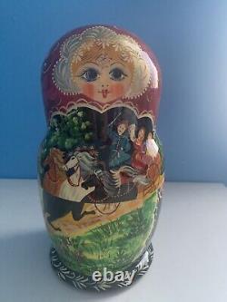 Vintage Russian Matryoshka Signed Nesting Dolls 10