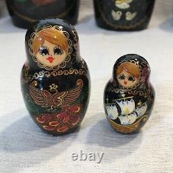 Vintage Russian Nesting Doll 10 pc LARGE 12 Matryoshka Signed Hand Painted