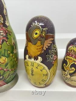 Vintage Russian Nesting Doll Hand Painted Signed Fairytale Princess Story