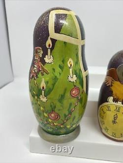 Vintage Russian Nesting Doll Hand Painted Signed Fairytale Princess Story