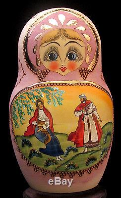 Vintage Russian Nesting. Doll Mstera Style 20 Pcs Russian Stories 90-s 11