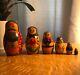 Vintage Russian Nesting Doll (set Of 6) Made In Ussr Handpainted 1980s