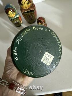 Vintage Russian Nesting Doll's Handmade Signed