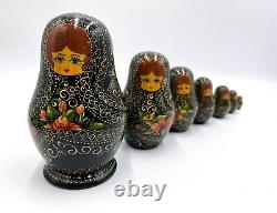 Vintage Russian Nesting Dolls 7 Pieces Hand Painted 1995 St. Petersburg 6 tall