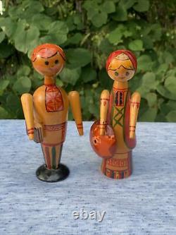 Vintage Russian Nesting Dolls Couple Wood Library Books Chinese Plate sj11h1s