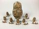 Vintage Russian Nesting Dolls Grandmother And Kids 29 Piece 8 Signed