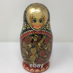 Vintage Russian Nesting Dolls Hand made Matryoshaka 1990's 10 dolls