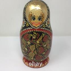 Vintage Russian Nesting Dolls Hand made Matryoshaka 1990's 10 dolls