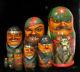 Vintage Russian Nesting Dolls Revolutionaries 8 Pieces Signed 9