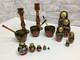 Vintage Russian Nesting Dolls Wooden Hand Painted Bowls Spoons 18 Piece Lot Rare