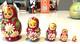 Vintage Russian Nesting Dolls. Wooden, Hand Painted. Nesting