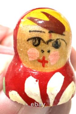 Vintage Russian Nesting Dolls. Wooden, Hand Painted. Nesting