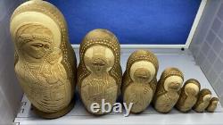 Vintage Russian Nesting Dolls Wooden Signed 7 Pcs