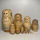 Vintage Russian Ussr Wooden 12 Piece Hand Painted Matryoshka Nesting Dolls Large
