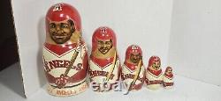 Vintage Rustic Nesting Doll matryoshka Los Angeles Angels MLB Baseball Russian