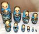 Vintage Signed Russian Nesting Dolls 10 Piece Set Beautiful Hand Painted Rare