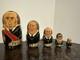 Vintage Signed High End Hand Painted Russian Leaders Nesting Dolls (political)