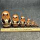 Vintage Ussr Russian Nesting Doll 7pc Mother Headscarf Cherry Basket Solvang Ca