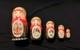 Vtg Beautiful Hand Painted Signed Russian Matryoshka Wooden Nesting Doll Winter