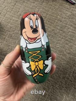 Vtg Disney Cruise Line Russian Nesting Dolls Set Mickey Minnie Goofy Donald Ship