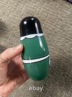 Vtg Disney Cruise Line Russian Nesting Dolls Set Mickey Minnie Goofy Donald Ship