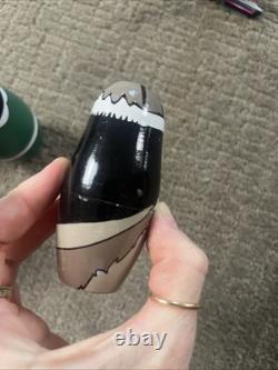 Vtg Disney Cruise Line Russian Nesting Dolls Set Mickey Minnie Goofy Donald Ship