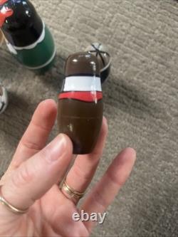 Vtg Disney Cruise Line Russian Nesting Dolls Set Mickey Minnie Goofy Donald Ship