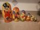 Vtg Matryoshka Rare Disney Uncle Scrooge Mcduck Fam Nesting Dolls Russian Signed