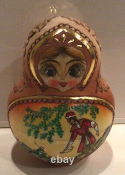 Vtg. Russian Matryoshka 20 Nest Doll Russian Fairy Tales Hand Painted Signed