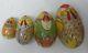 Vtg Wooden Russian Nesting Dolls Egg Chicken Easter Anthropomorphic Matryoshka