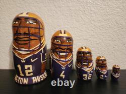 Washington Huskies Russian Dolls Hand Painted