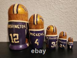 Washington Huskies Russian Dolls Hand Painted