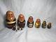 Wood Hand Painted Russian Presidents Leaders 11 Pc Nesting Dolls Rykov- Yeltsin