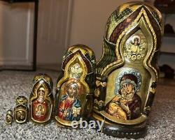 Wooden Matryoshka Our Lady Umilenie