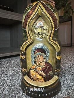 Wooden Matryoshka Our Lady Umilenie