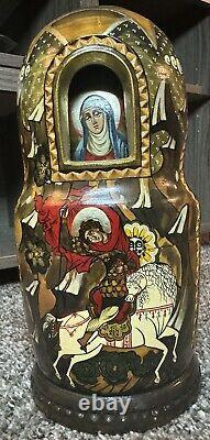 Wooden Matryoshka Our Lady Umilenie